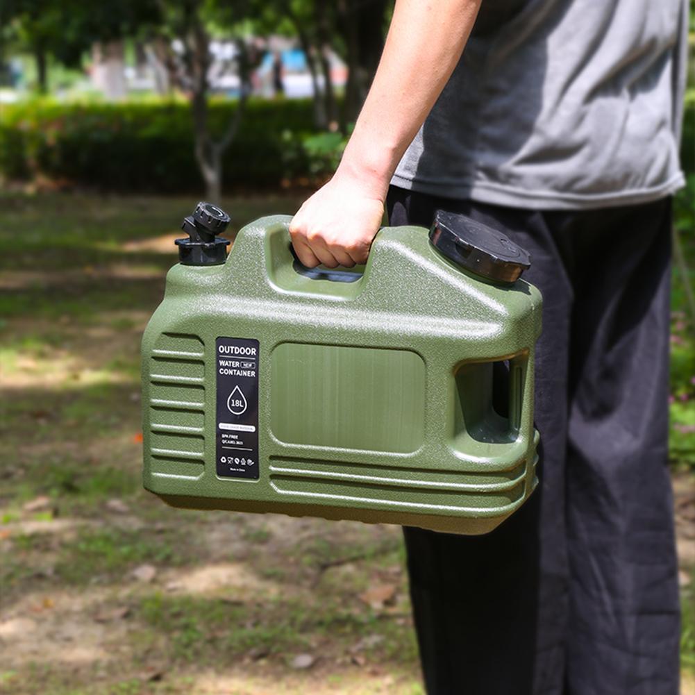 Jarra de Agua para Camping de 18L Tanque de Agua Portátil de Gran Capacidad Cubo de Almacenamiento de Agua de Emergencia sin Fugas para Viajes al Aire Libre Conducir