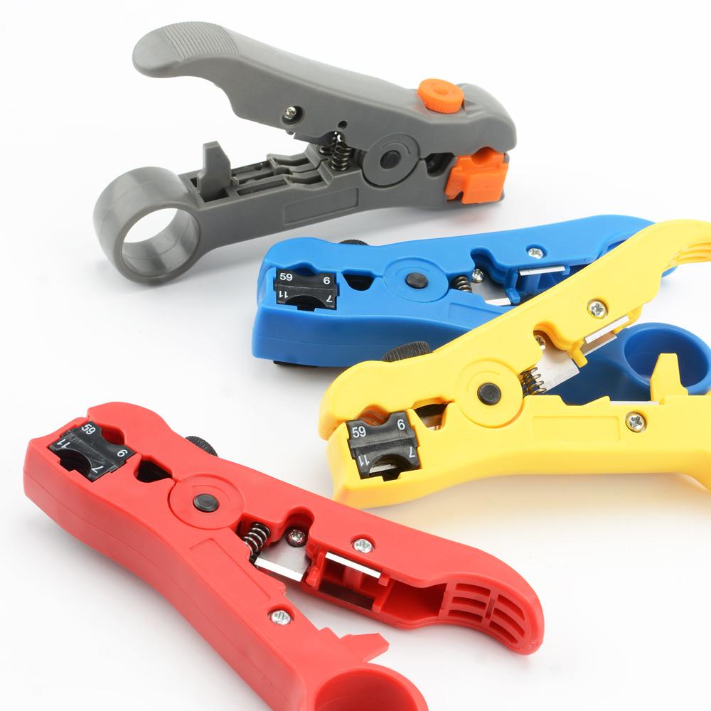 Plastic CATV Core Wire Cutter RG11 RG6 Rotary Coaxial Cable Stripping Hand Tool (Blue,Stripping Tool) синий