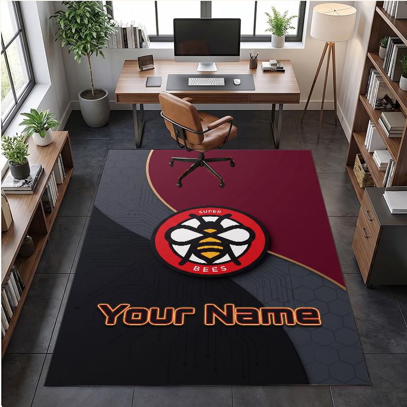 Crystal Velvet Rug Brentford Football Print Custom Name Text Floor Mat Home Decor