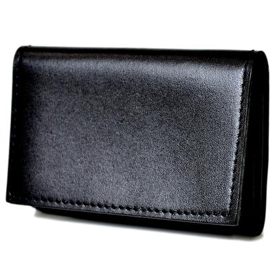 AtelierCODEL Porta-cartões de visita Couro genuíno Tochigi Couro feito no Japão Masculino (Preto)