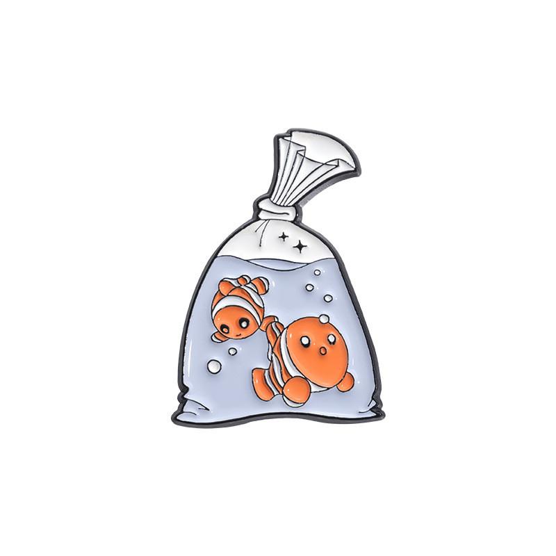 And Stylish Fun Cartoon Animal Brooch Pins With Unique Dreamy Drifting Art Bottle