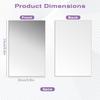 8 Pcs Shatterproof Plastic Mirrors, Self Adhesive Acrylic Mirror, Acrylic Mirror Sheet, Small Flexible Mirror Sheet with Soft Round Corner, Double