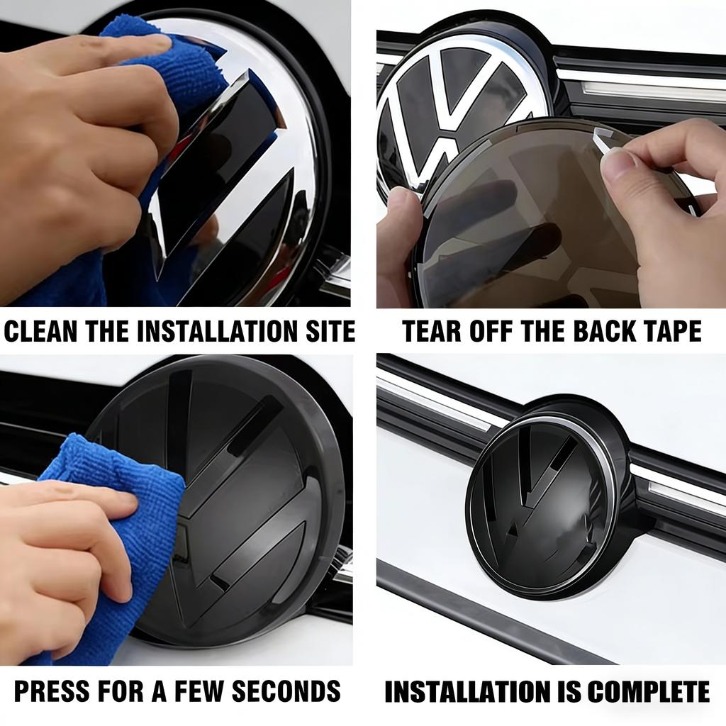 Car Front Bonnet Grill Badge Cover Trunk Lid Emblem Sticker For VW Polo Golf MK7 Passat Tiguan CC T-ROC Arteon Jetta/Car Hub Cap EF1