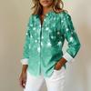 Women's Shirt Blouse Print Button Long Sleeve Casual Basic Shirt Collar Regular Top