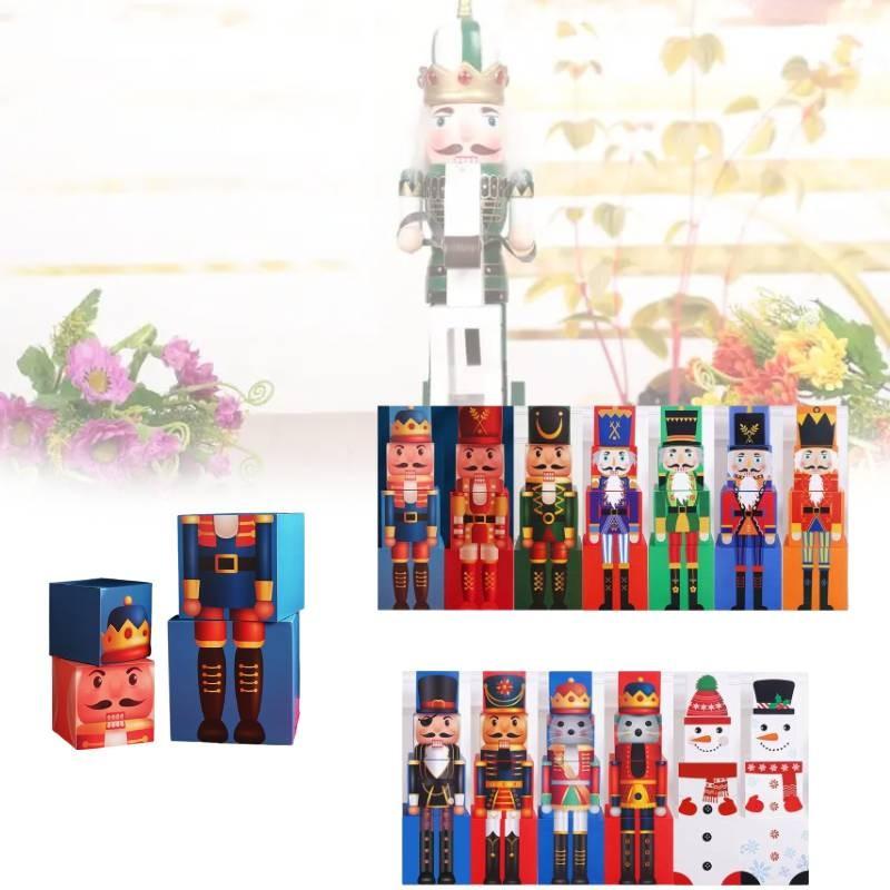 Bunte Nussknacker Stapelboxen Ideal für Weihnachtsdekoration und Partyarrangements