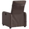 Vidaxl Reclining Massage Chair, Brown, Upholstered with Faux Leather