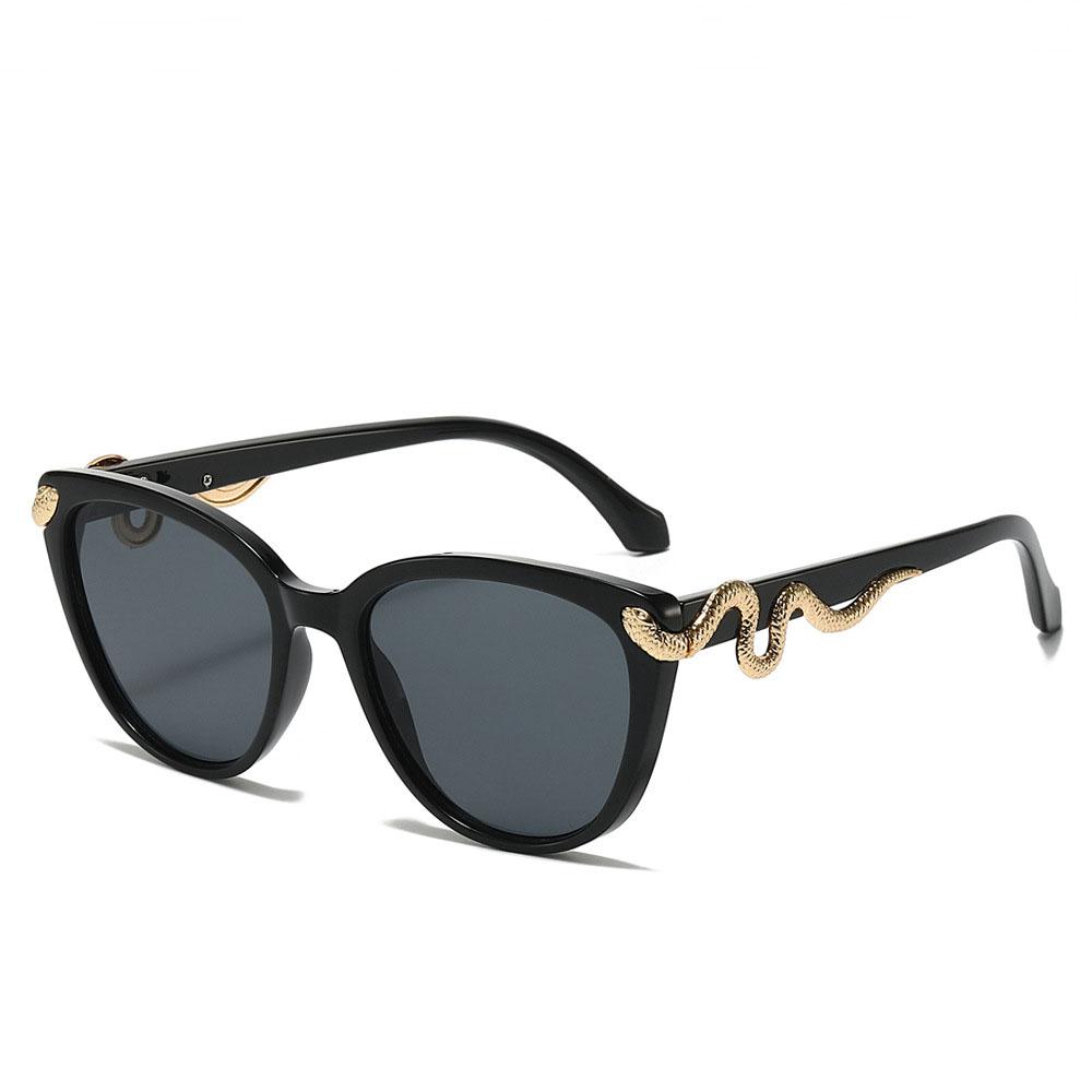 Vintage Y2K Cat Eye Gold Snake Sunglasses Women Men Punk Sexy Luxury Designer Shades UV400
