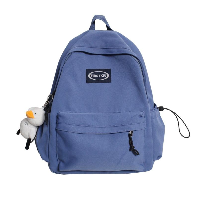 Schoolbag1011 New Street Trend Student Men's and Women's Backpacks Simple Solid Color Casual Backpacks