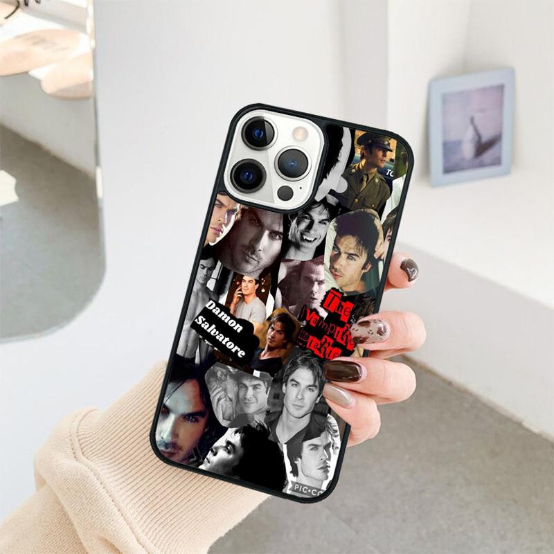 Damon Salvatore Vampire Diaries Phone Case For iPhone 17 Air 16 15 14 11 12 13 Pro MAX Plus coque Cover Shell
