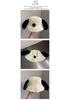 Puppy Ears Bucket Hat Female Autumn and Winter Big Head Circumference Plush Bucket Hat Cute Face Small Warm Hat