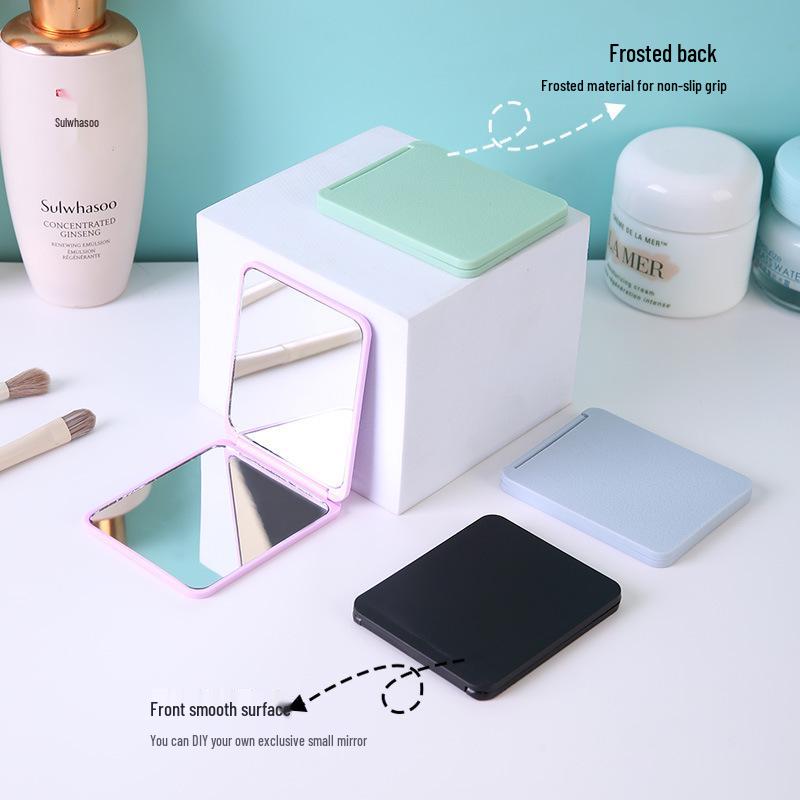 Double-Sided Handheld Travel Makeup Mirror - Portable Flip Pocket Mirror