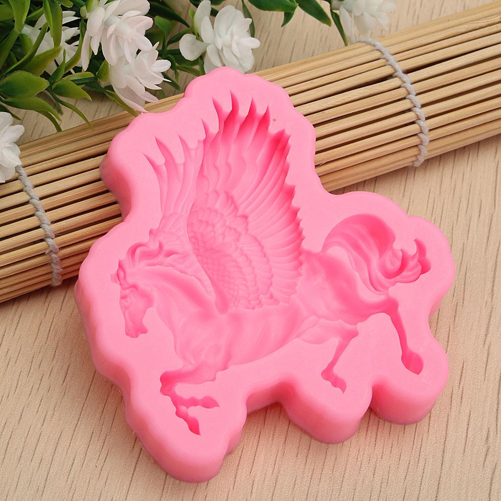 3D Silicone Pegasus Horse Fondant Cake Mould Chocolate Decor Molds Sugarcraft