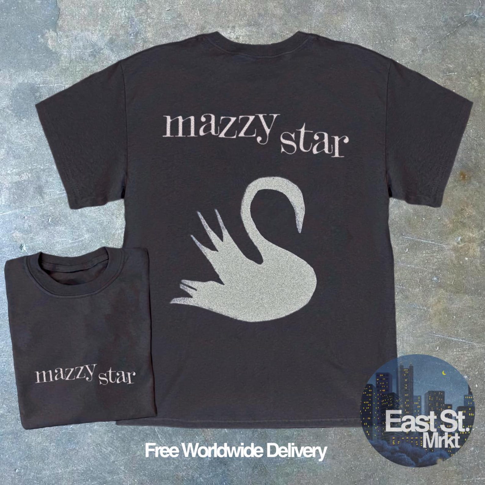 Mazzy Star Swan T-Shirt: Vintage 90s Grunge Style S