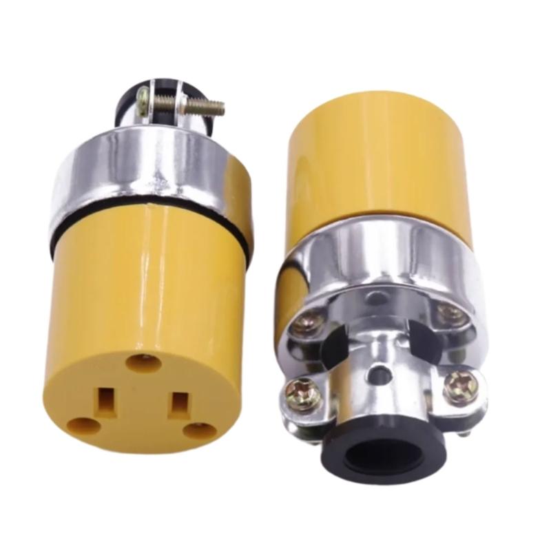 Male Female 15A NEMA L5-15P L5-15R Wiring Lock Connectors US Industry Plug Generator Control Power Receptacle Socket