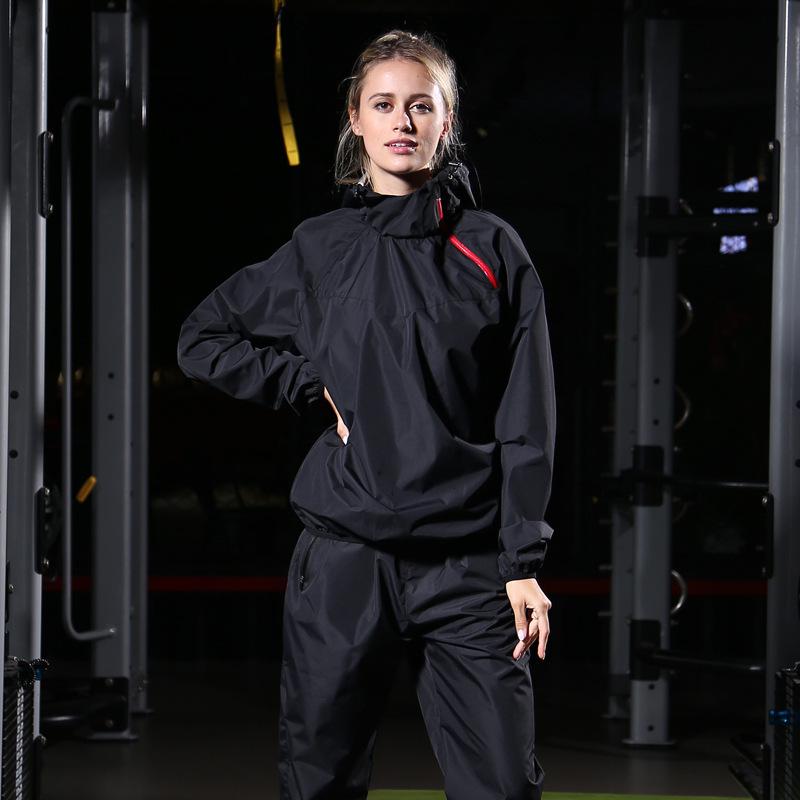 Zestaw dresowy premium z kapturem: Unisexowy dwuczęściowy strój do treningu i fitnessu