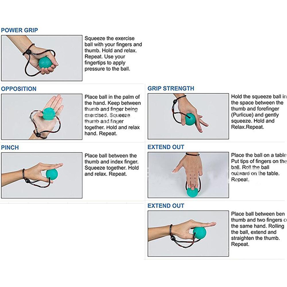 2PCS Silicone Hand Grip Balls for Reduce Pressure Wrist Exercise Massage Recovery ToolsGreen 35 Degrees