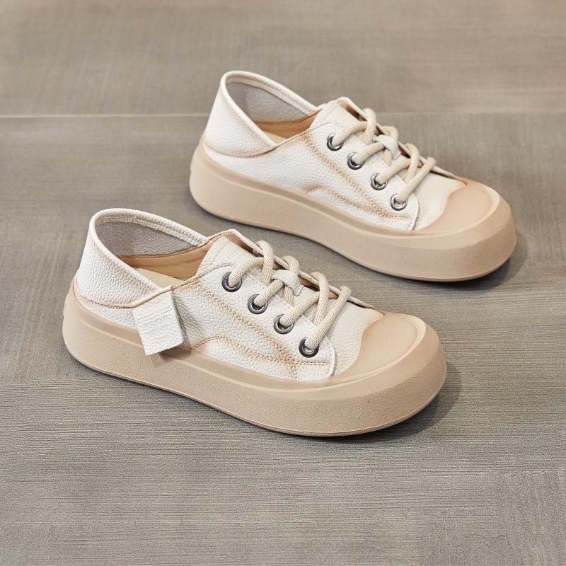 Shell head female leather two wear single shoes autumn new versatile lazy casual board shoes 36