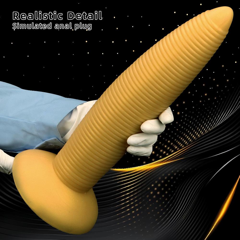 Silicone Pointed  Oversized  Ultra Long 8cm Thread  Giant Penis Anal Plug Boxing Supplies Oversized  Ultra Thick Male