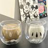 Glass Cup, Double-layer Dessert Cup, Juice Cup, Beverage Coffee Cup, Creative Glass Cup, Cartoon, Children's Gift