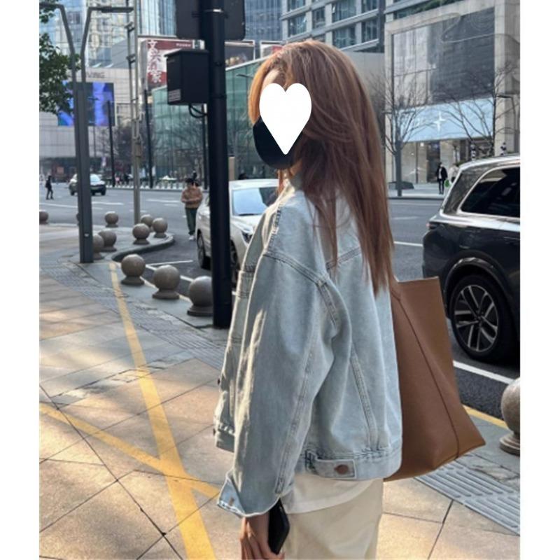 Spring New Korean Loose Versatile Jacket Long-sleeved Top Retro Blue Denim Jacket Women