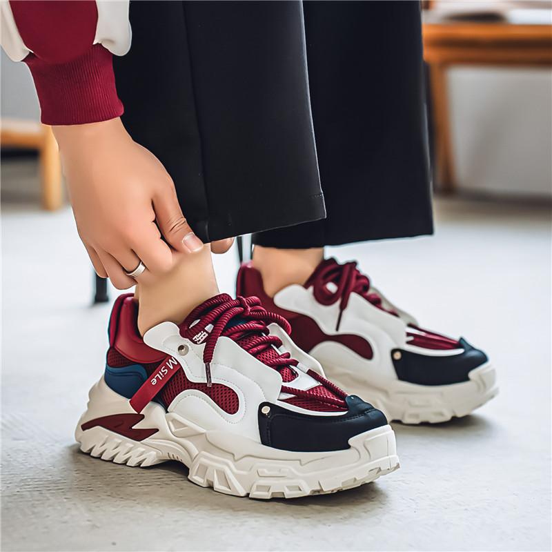 Men's shoes summer breathable 2025 new high-end casual dad men's height increase Xiaobai casual sports trendy shoes