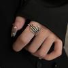 Women's Dark Skull Claw Adjustable Hip Hop Trendy Open Ring - Cool, Unique Design for Index Finger.
