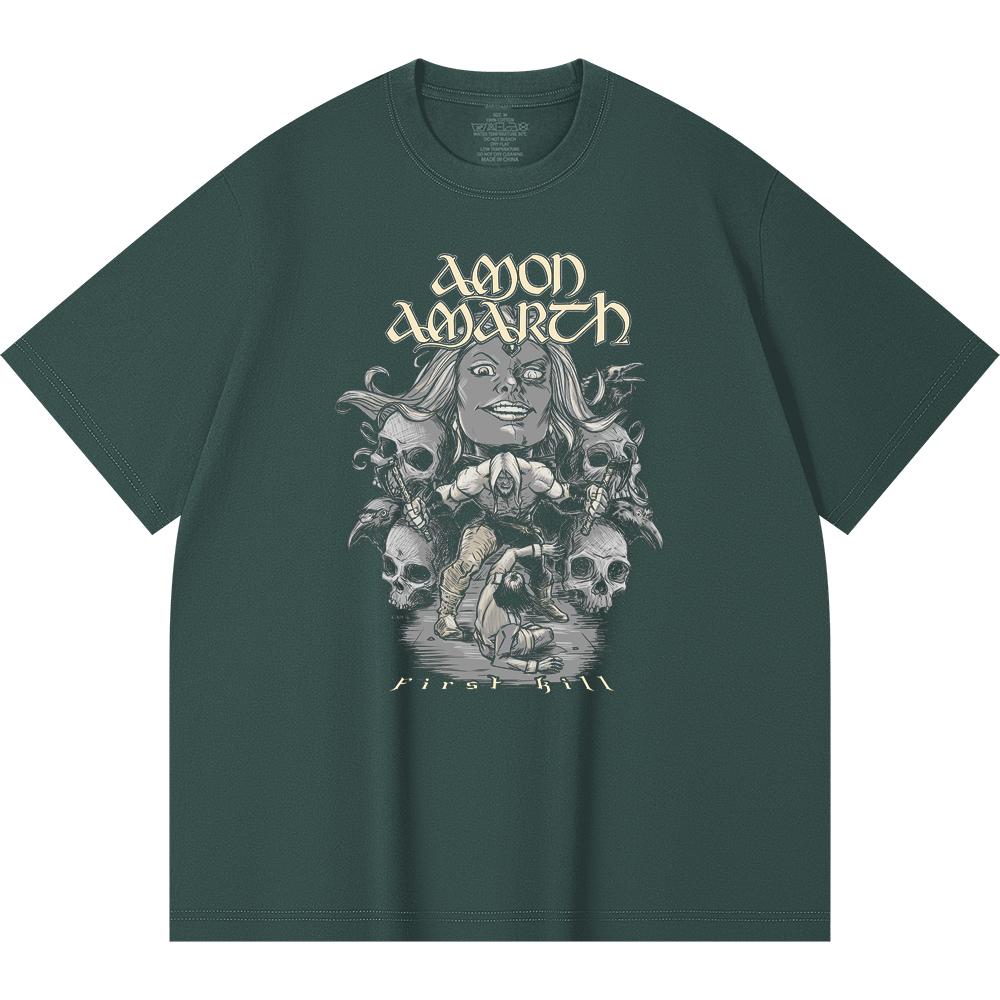 230 Gsm 100% Cotton Heavy Metal T-Shirt Rock Band Popular Music Print Unisex Heavy Cotton T Shirt