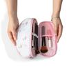 Fashion Storage Bags Flamingo Double-layer Printed Travel Waterproof Cosmetic Bag Women Portable Makeup Bags Accessories