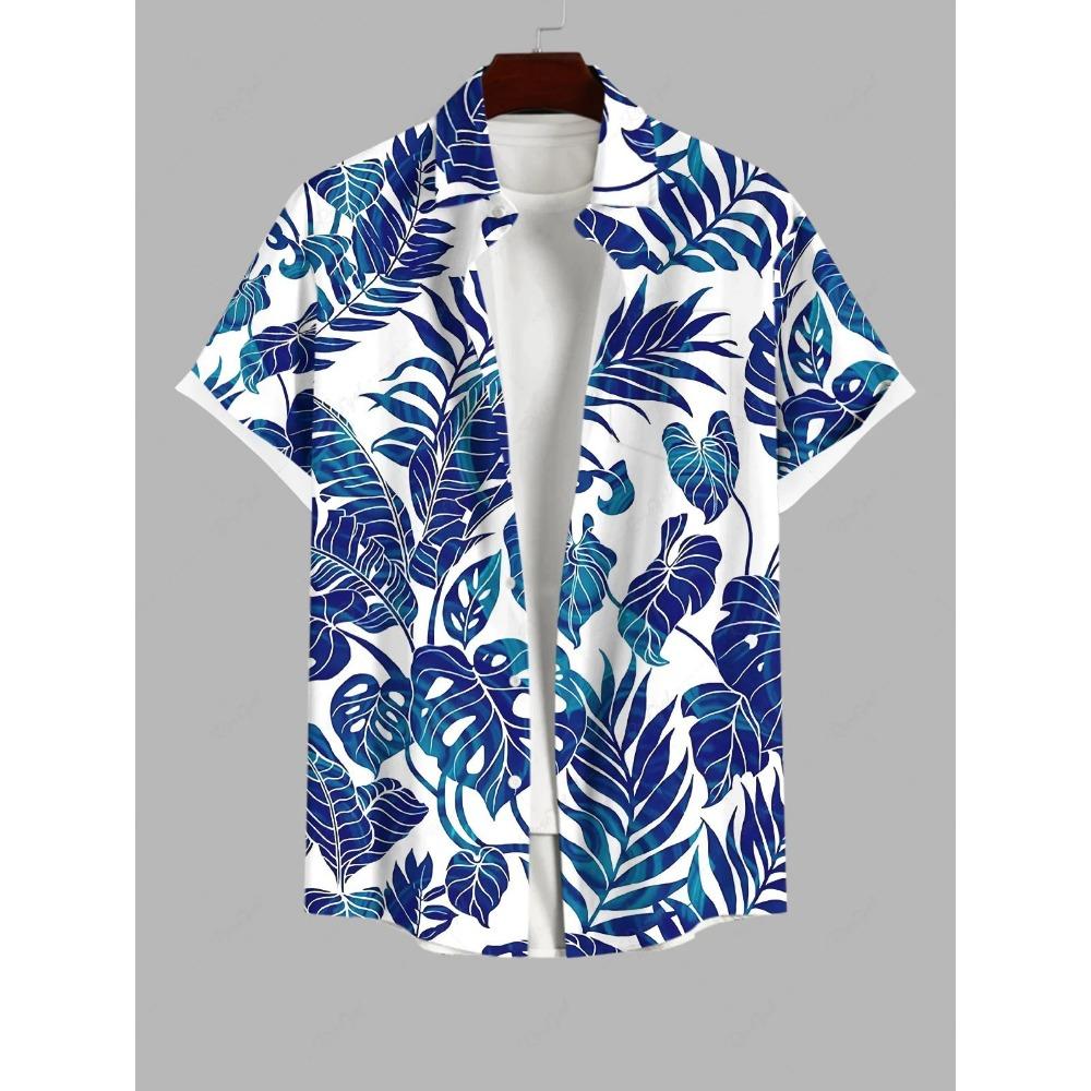 Fashion Men's Hawaiian Shirts 3D Printed Short Sleeved Button Down Lapel Shirt Oversized Tops 2025 Summer Casual Aloha Shirts
