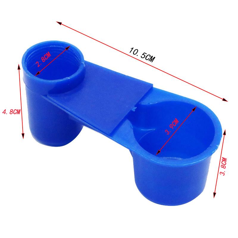 5/10/20Pcs Bird Quail Drinker Cups Water Bottle Cup Cat Chicken Pigeon Parrot Hamster Double Nozzle Water Guide For Family