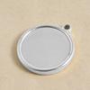 6pcs New Steel Color Cabochon Charm No Fade Oval Round Water Droplet Pendant Metal DIY Stainless Steel Charms For Jewelry Making