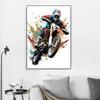 Watercolour Dirt Bike Motocross Posters Prints Canvas Painting Motorcycle Motorbike Wall Picture for Room Home Decor Biker Gift