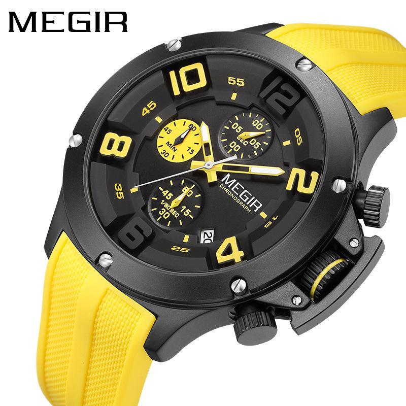 Men'S Multifunctional Chronograph Sports Fashion Silicone Strap 8115
