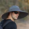 Chapéu de Pesca Masculino de Verão para Exterior Chapéu Masculino de Aba Larga Impermeável Respirável Proteção Solar Chapéu Balde de Praia Boné Unissex