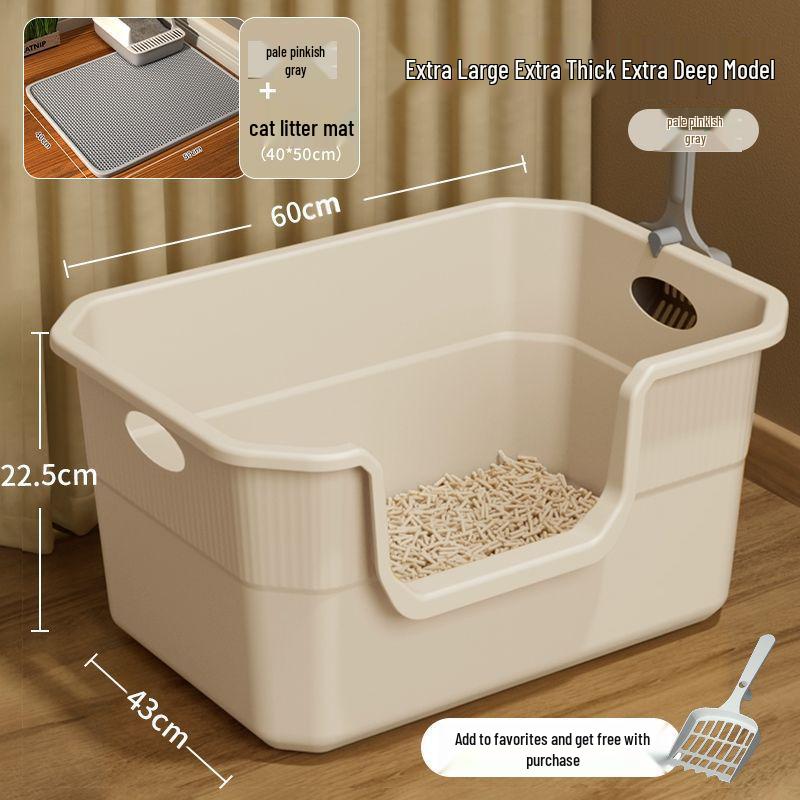 Kitten Litter Box: Low Entry, Semi-Enclosed, Small Size, Starter Kit for Cat Care