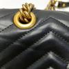 [Pre-Owned] Gucci GG Marmont Small Matelassé Shoulder Bag 'Black' - Very Good #5VX2O9