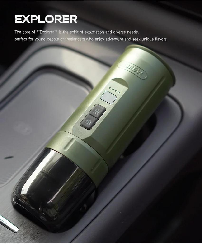 New HiBREW New Portable Espresso Coffee Machine for Car & Home Camping Coffee Maker Fit Nespresso Dolce Capsule Powder H4C