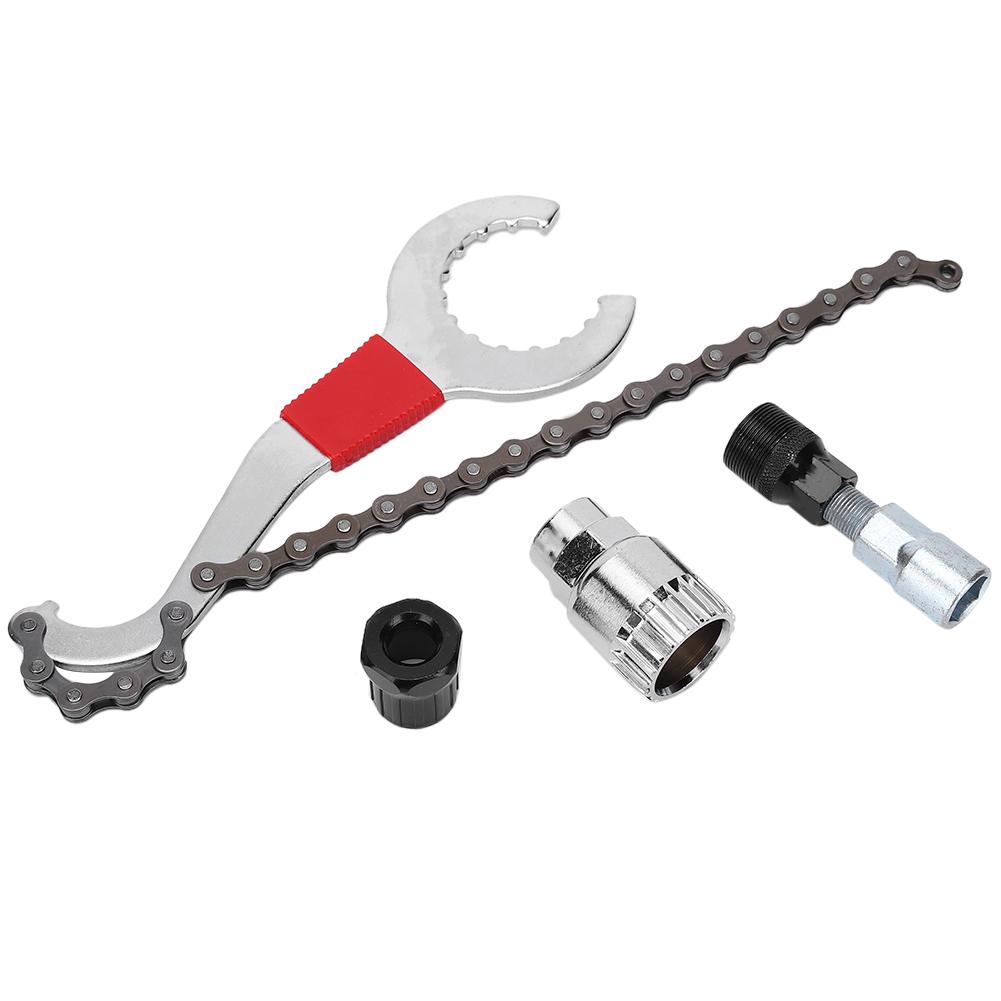 G401 Road Bicycle Wrench with Chain Mountain Bike Flywheel Disassemble Install Repair Tool
