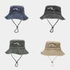Vintage Cotton Fisherman Hat With Wide Brim Sun Protection For Outdoor Camping And Casual Wear