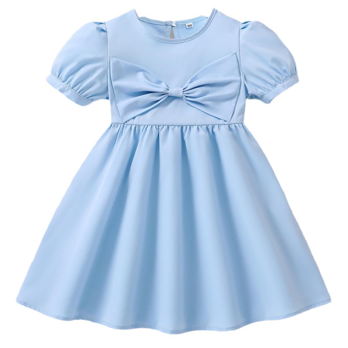 

Элегантное модное платье для девочек, летнее детское милое супер-сказочное платье 110cm небесно-голубой