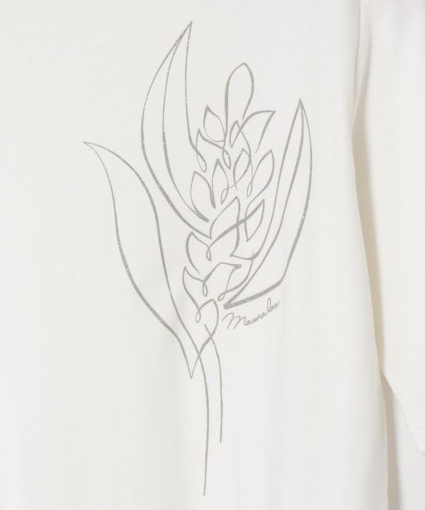 Mauna Loa Modern Ginger Sleeve Size White Women's 5/8 T-Shirt, M,