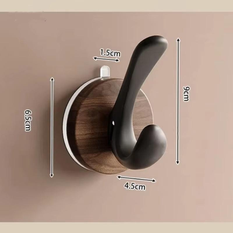 Wood Grain Suction Cup Hook, Door Hook, Bathroom Hook, Sturdy Load-bearing, Seamless Hook, Home Decoration