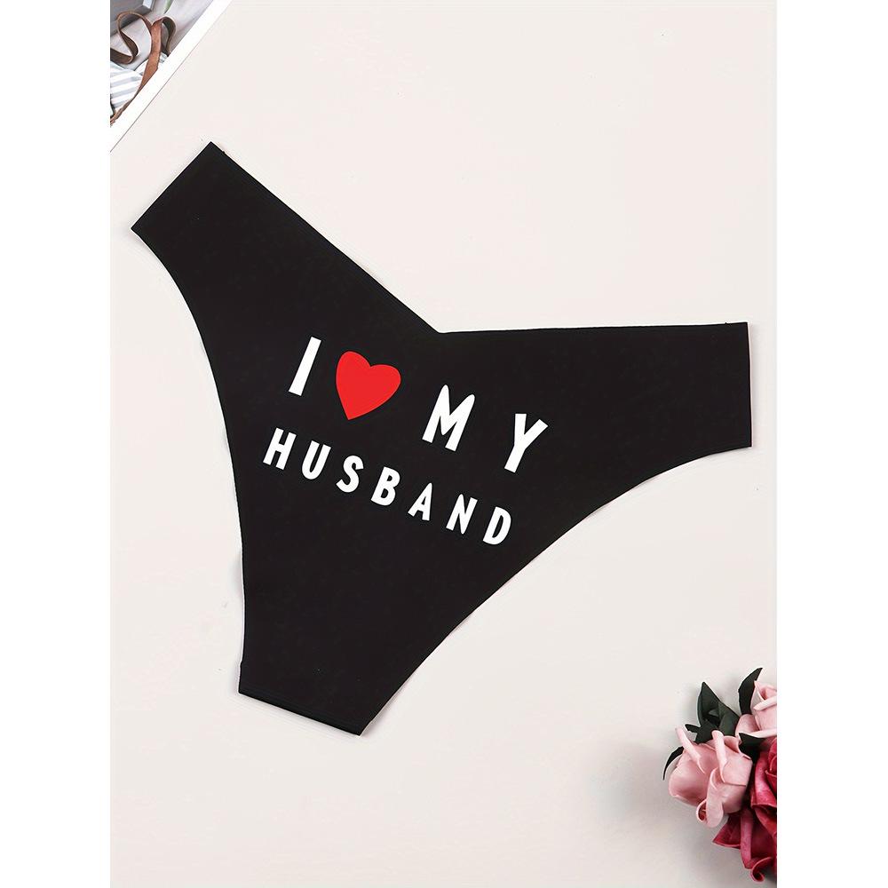 Women's Seamless Ice Silk Quick-Dry Bikini Fitness Triangle Briefs with Logo Print