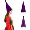 Cappello Conico di Velluto Fantasy Medievale per Adulti Costume da Nano Elfo Cappellino Copricapo Appuntito per Halloween Natale Festa in Maschera