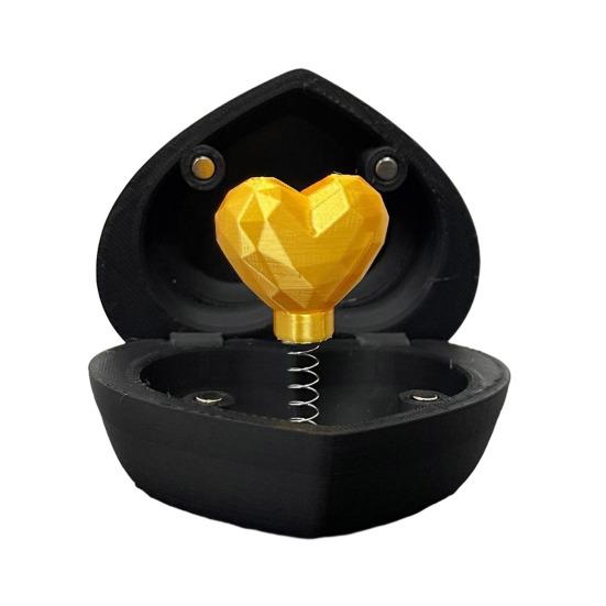 Yousheng Heart Shaped Gift Box Novelty Ring Box with Hearts Magical Surprise And Playful Ring Holder Valentine's Day Birthday Holiday Gifts