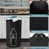 Folding Recycling Bin Extra Large  Capacity Storage Basket For Kitchen Waste Bottle Collector Bag With Handle Collapsible Design
