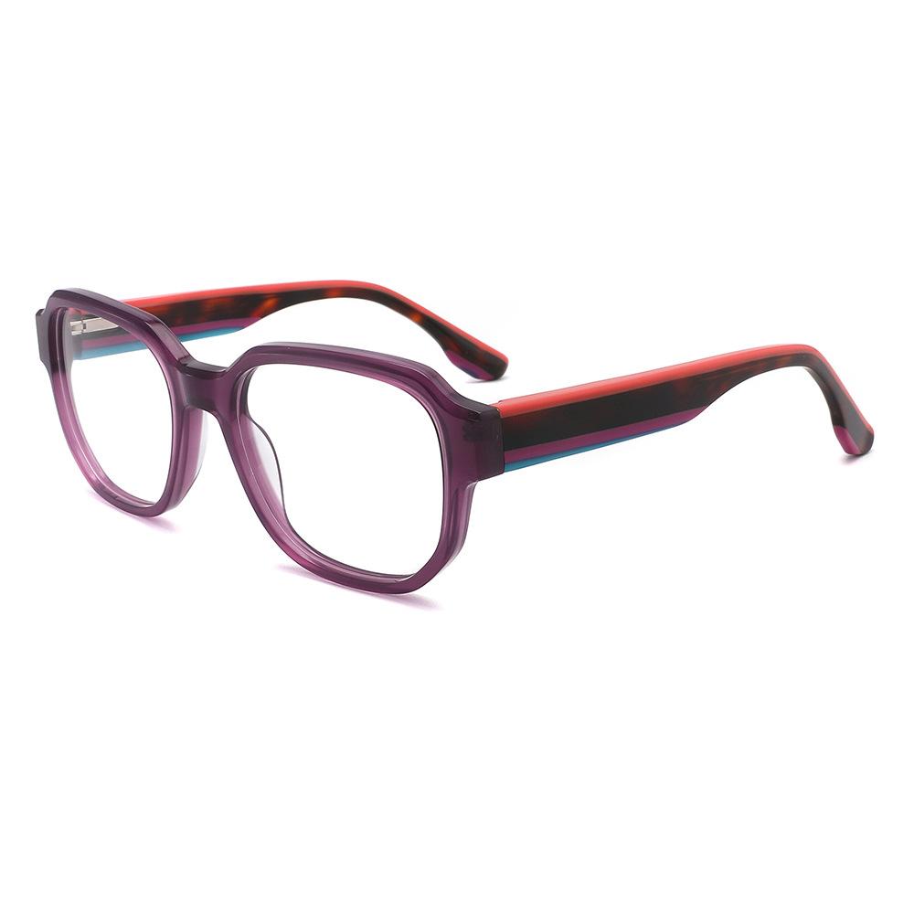 

2026 Fashion High-end Acetate Splicing Glasses Frame Men Optical Prescription Eyeglass Women Myopia Reading Personality Eyewear