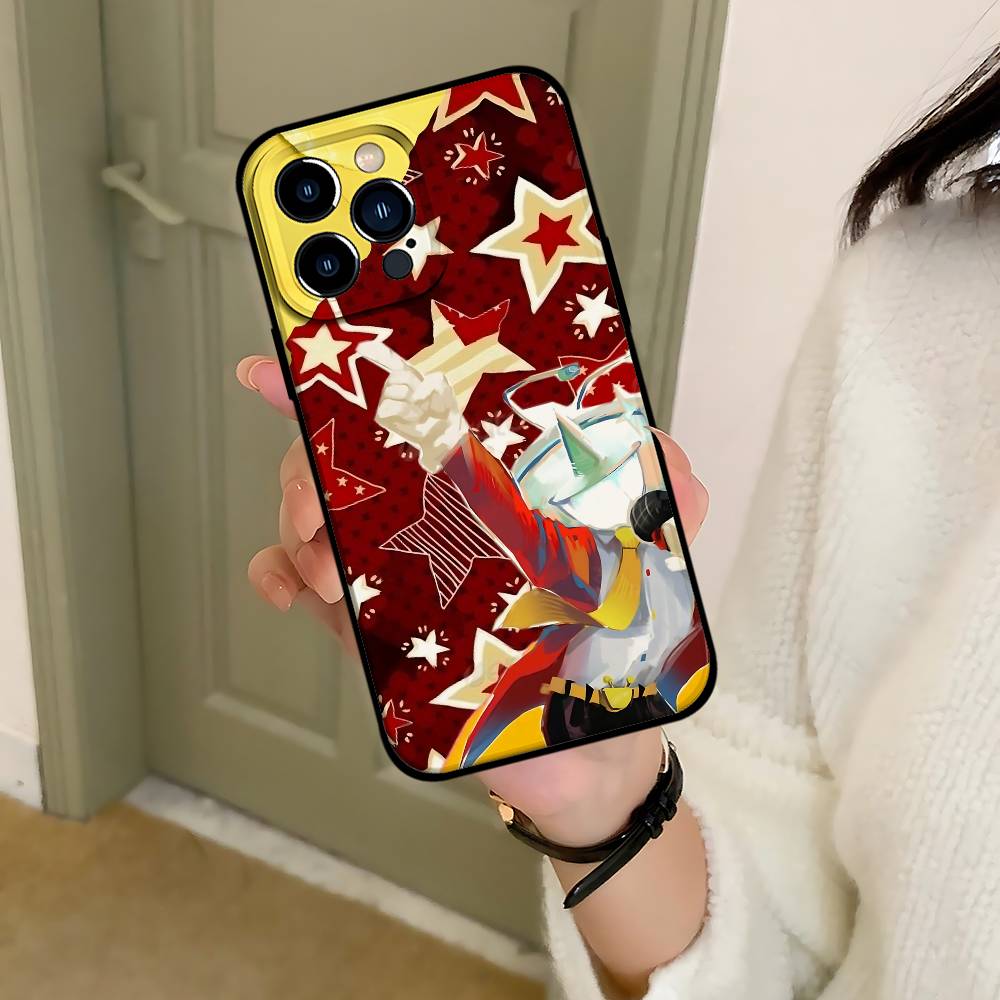 D-Deltarune Tenna Handyhülle Für IPhone 1716 15 14 13 Pro Max 11 12 Mini X Xs XR Schwarze Silikonhülle