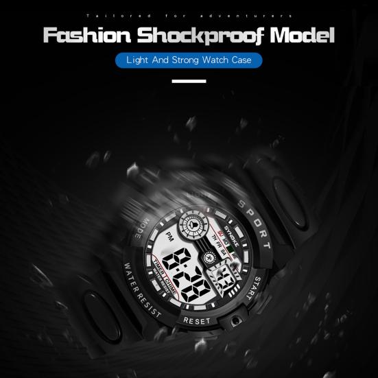 Elektronische Uhr Wasserdichtes Display Modische Kinder Multifunktionale Digitale LED Leuchtende Digitaluhr