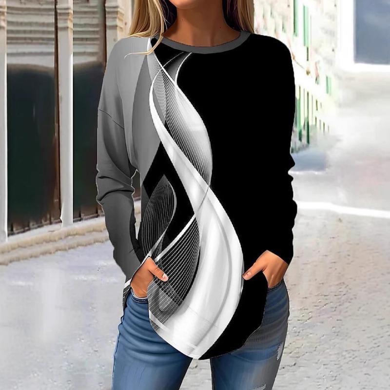 

Женская свободная модная ретро классическая футболка с круглым вырезом и рукавом реглан 6xl